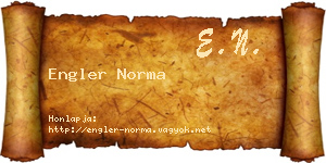 Engler Norma névjegykártya